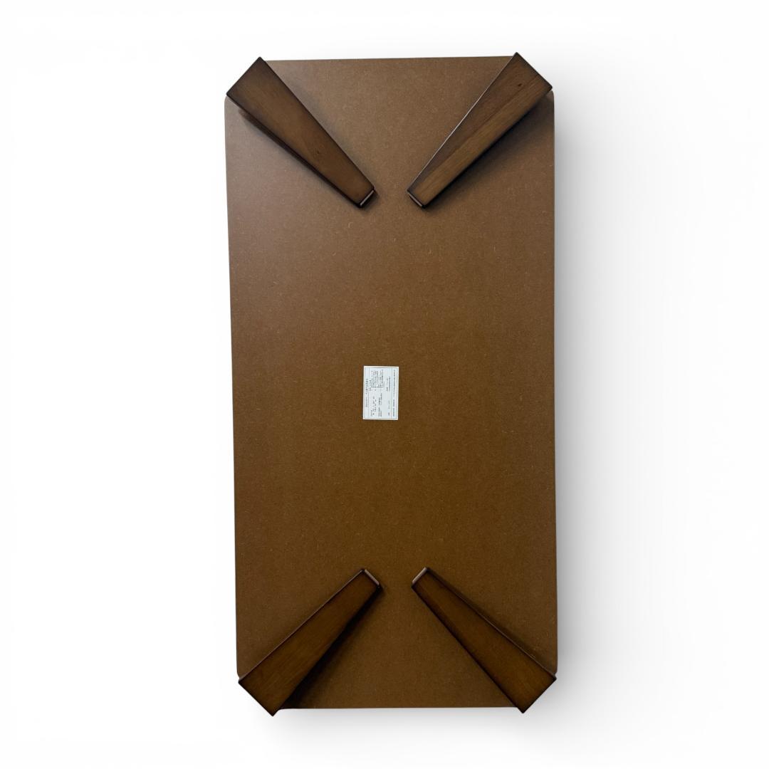 【新品・訳あり】幅 120cm 折りたたみ ローテーブル 角丸デザイン