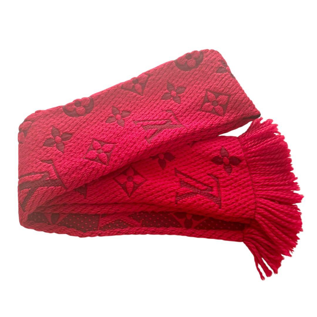 【正規品】　ルイヴィトン マフラー　赤