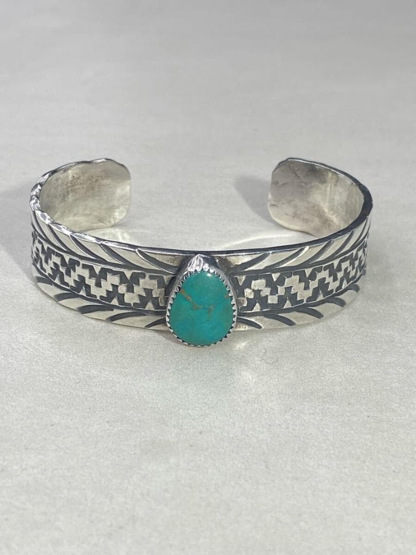 美品 希少 ナバホ Jonathan Todacheene ターコイズ703P▲