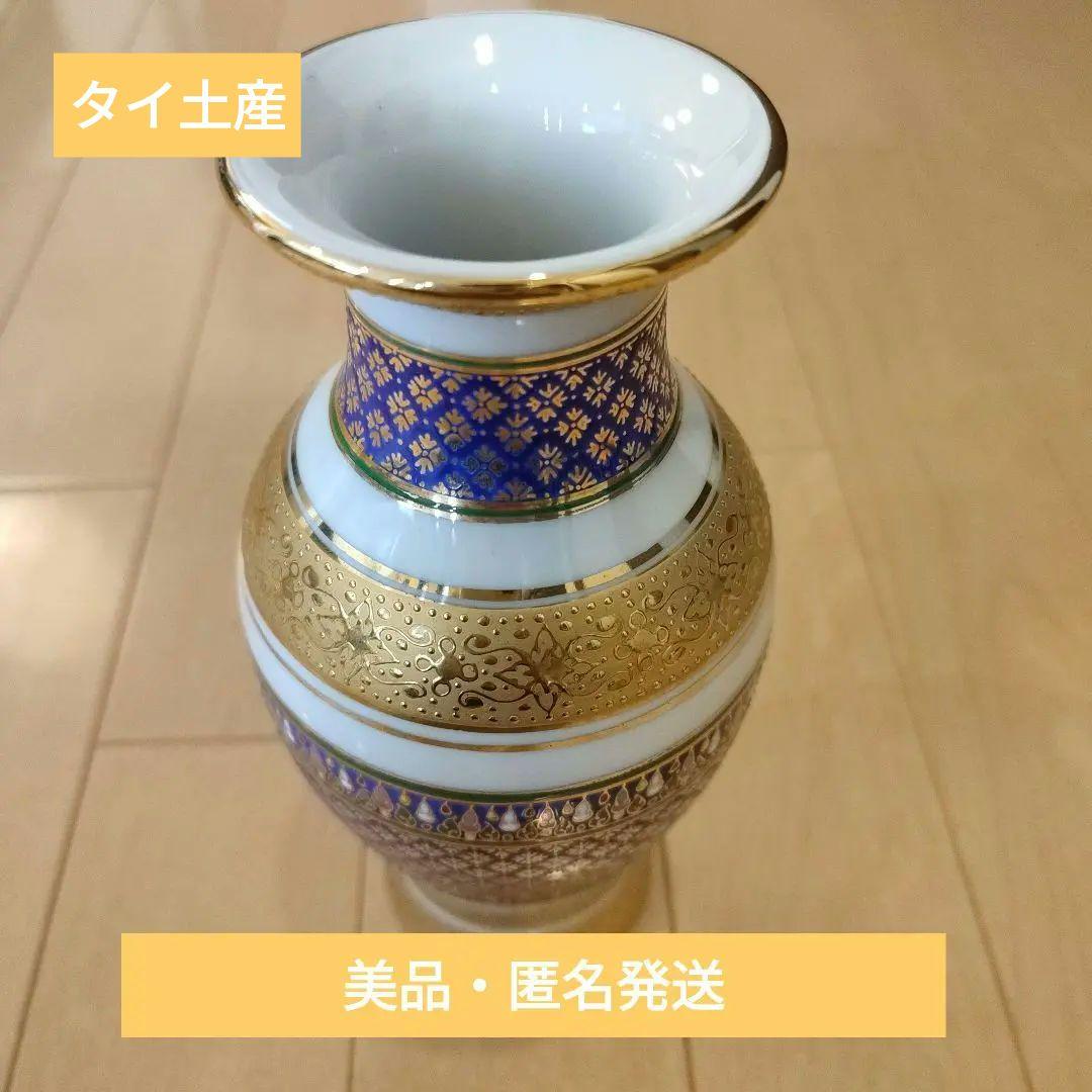 【新品】タイ製ベンジャロン焼き　花瓶