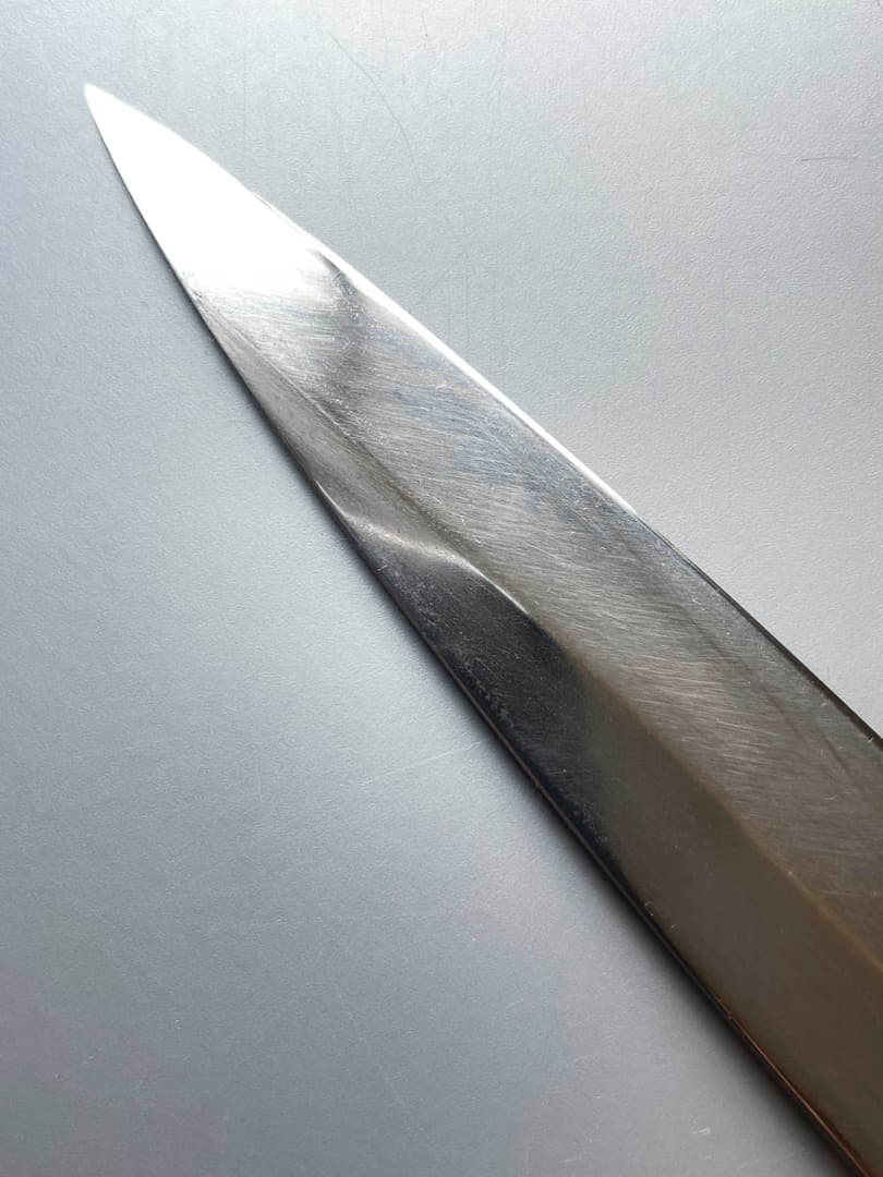 京都 有次 本焼 柳刃包丁 尺寸（30cm） 鞘付き 新品水牛柄