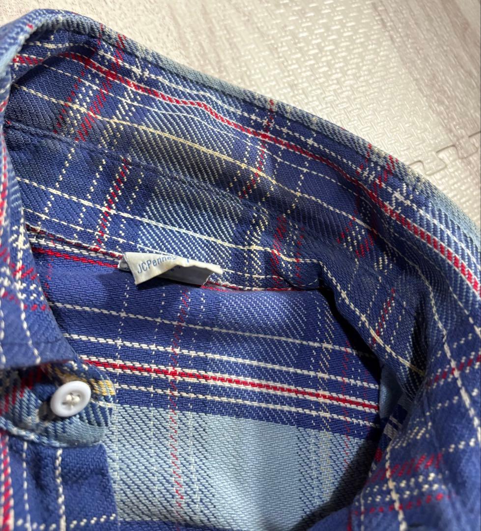 70s ビッグマック ビンテージ 長袖 チェック柄 ヘビー ネルシャツ XL