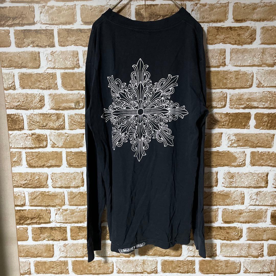 【超激レア】90s クロムハーツ　ロンT クリスタル　フローラルクロス　S