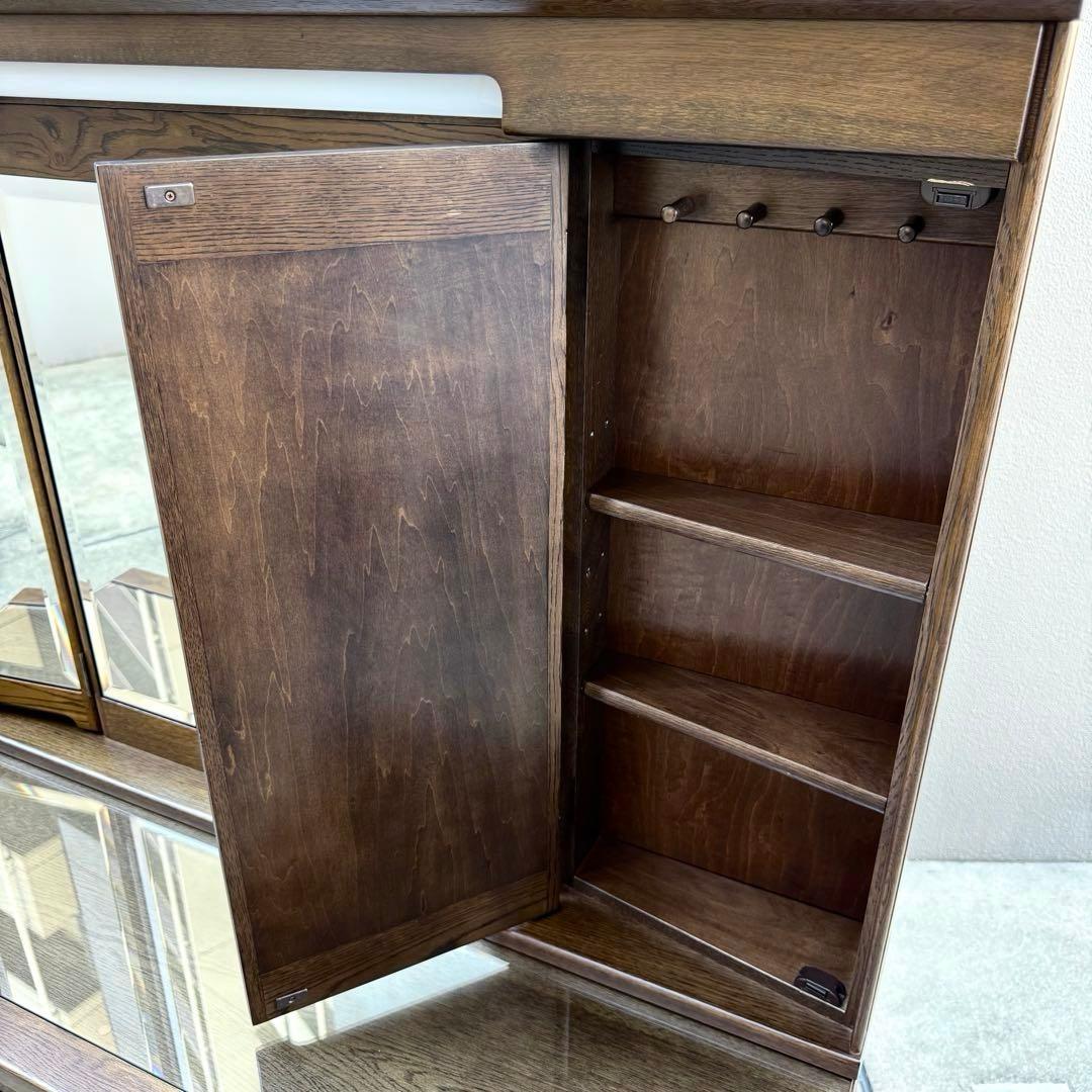 美品✴︎カリモク ドレッサー 3面鏡 化粧台 鏡台 ライト付 スツール付