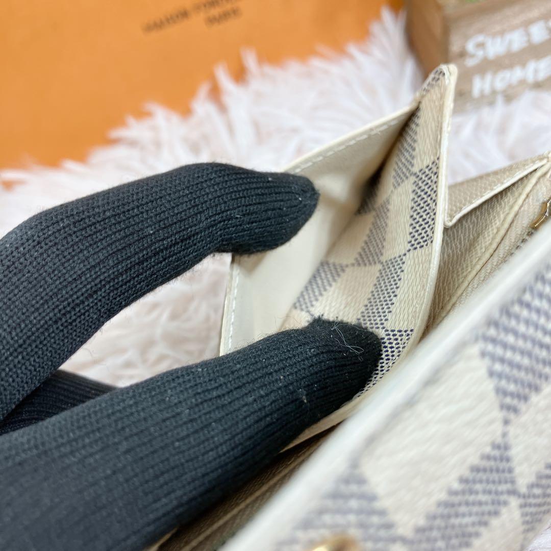 ！美品！ ルイヴィトン ダミエアズール ポルトフォイユ サラ レディース 長財布