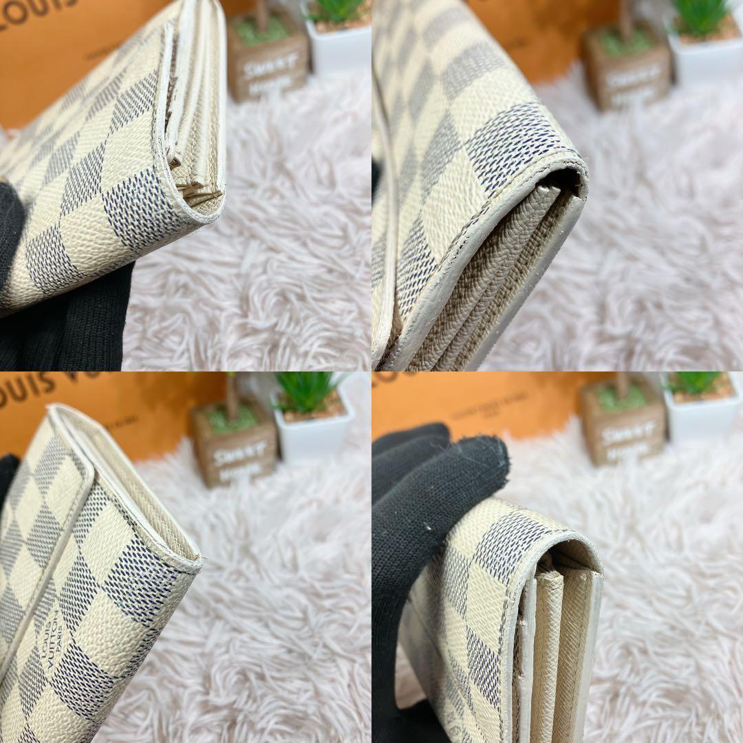 ！美品！ ルイヴィトン ダミエアズール ポルトフォイユ サラ レディース 長財布