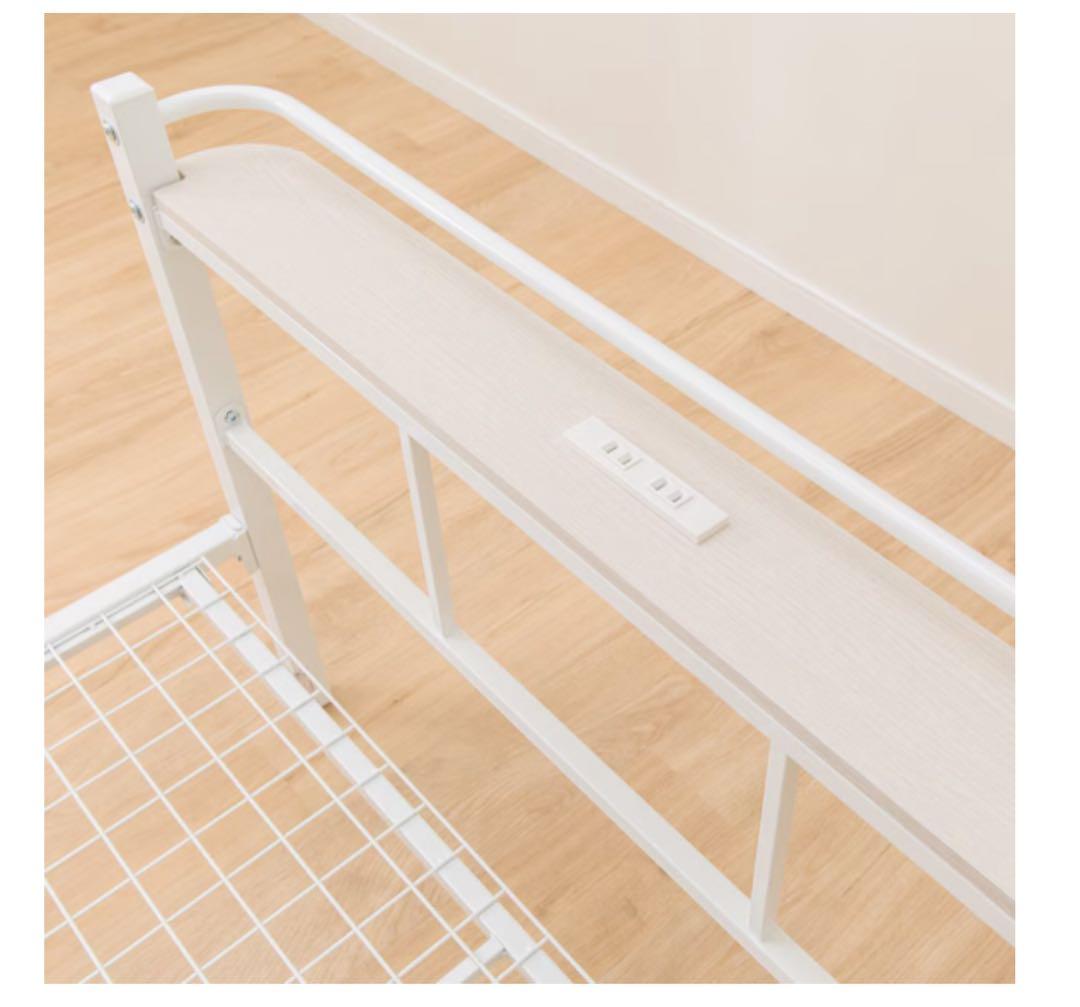 引取or郵送　シングルパイプベッド(バジーナC-STN フレームブラック ニトリ