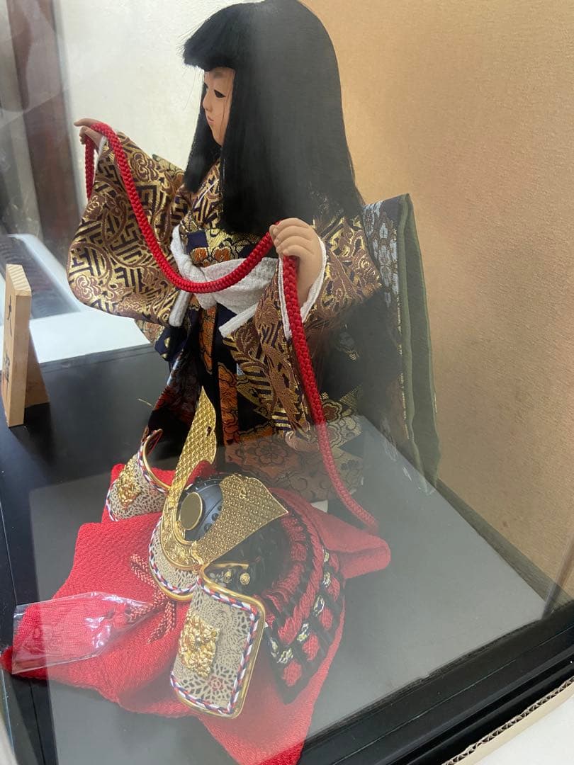 五月人形 子供大将 ガラスケース入り 佳宗作 新品未使用 展示品 閉店在庫