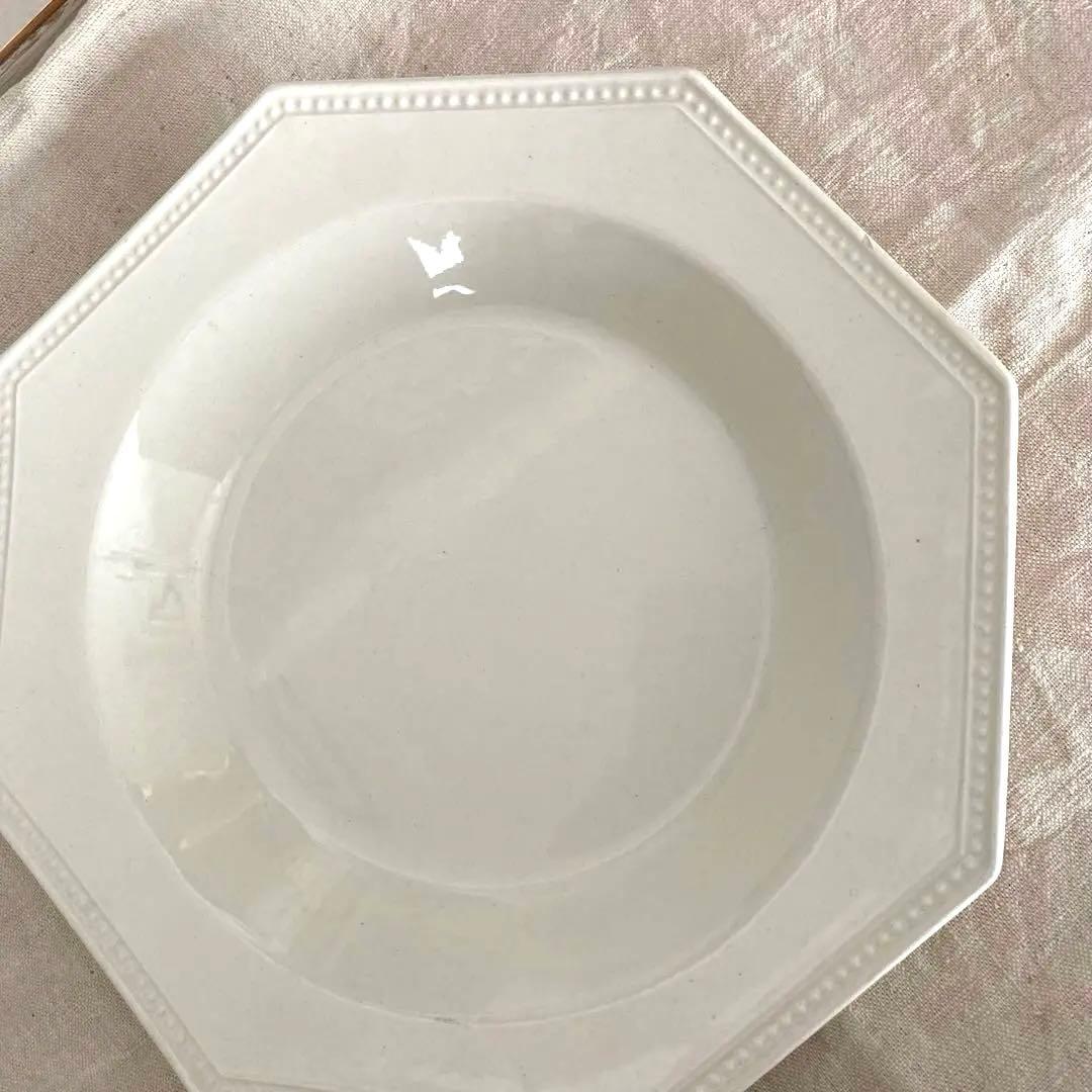 クレイユエモントロー オクトゴナル octogonale 深皿　パール　美品