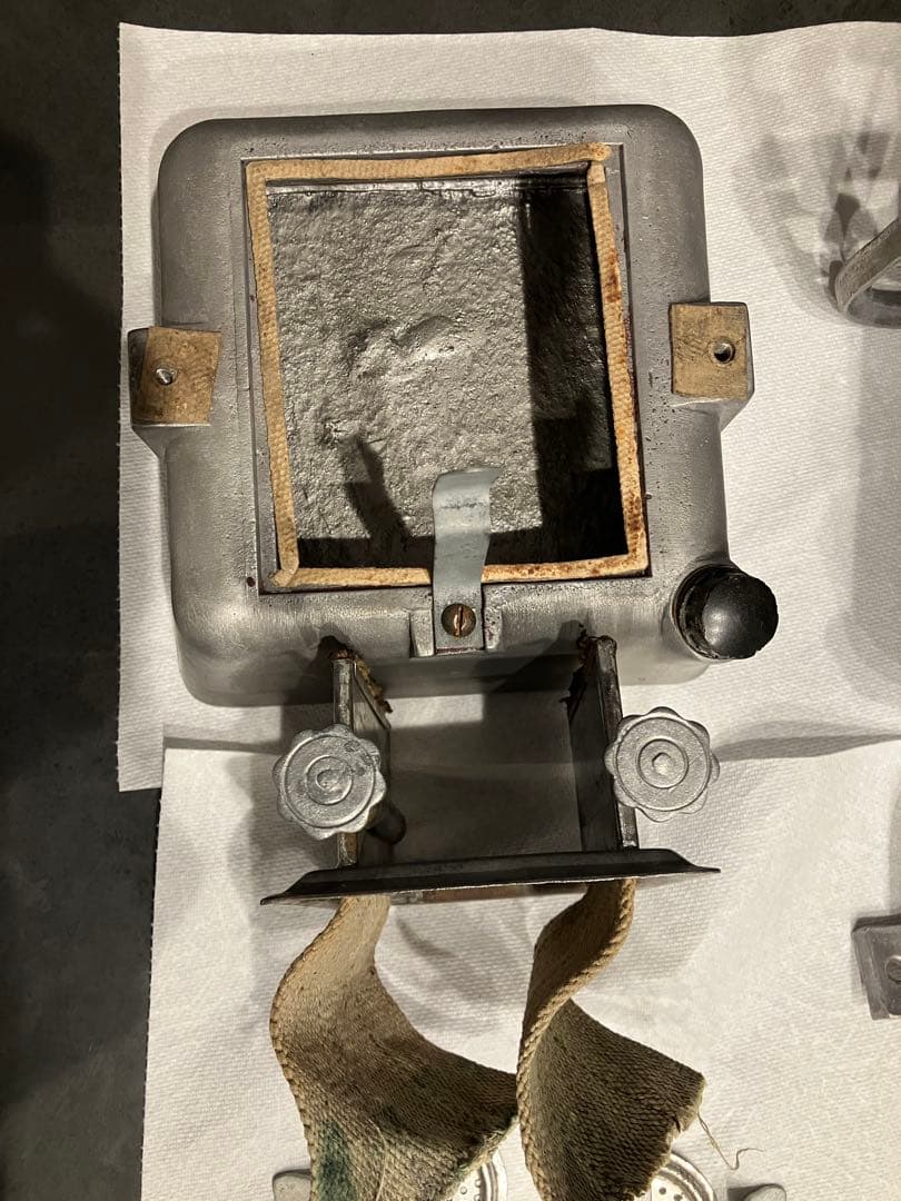 激レア！ 実働/美品 ビンテージ アイロンストーブ　ダブルバーナー　アルミニウム