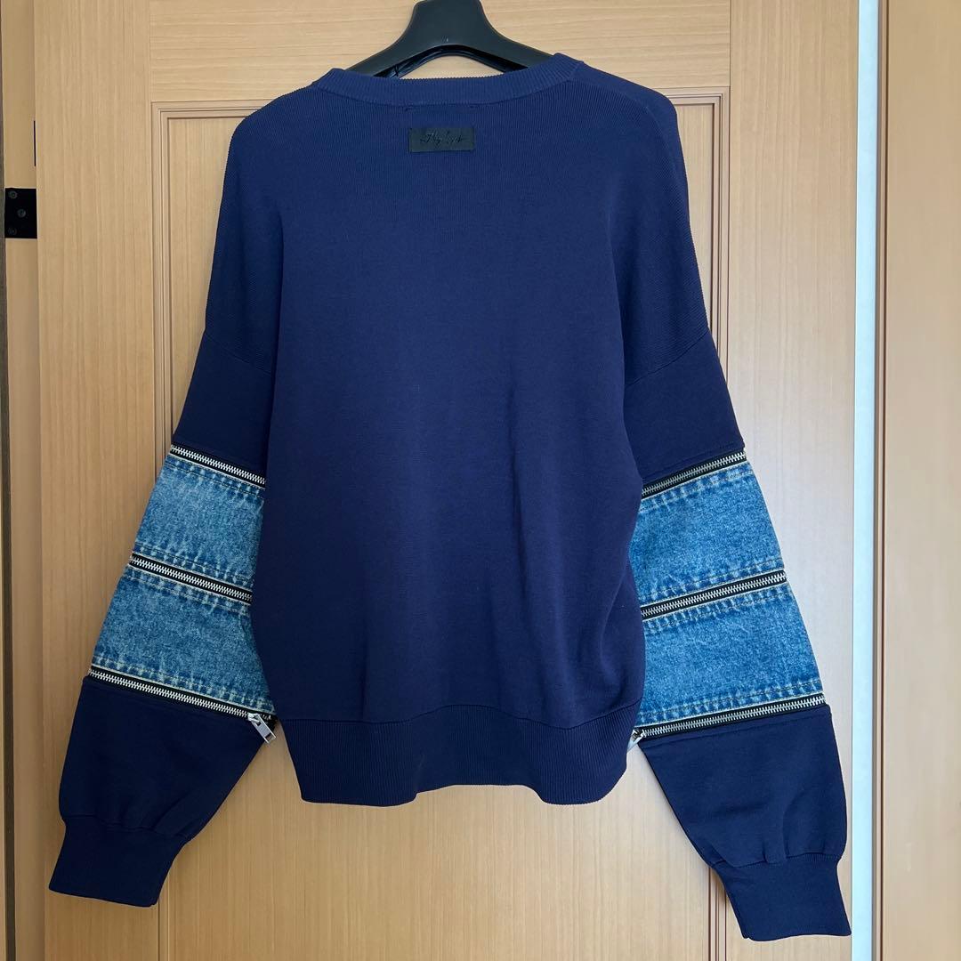 ディーゼル DIESEL ニットデニム切り替えジップディテール S