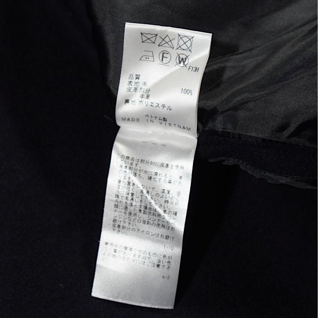 美品 ロング丈《J.PRESS》ダッフルコート(9)ネイビー トグル レザー