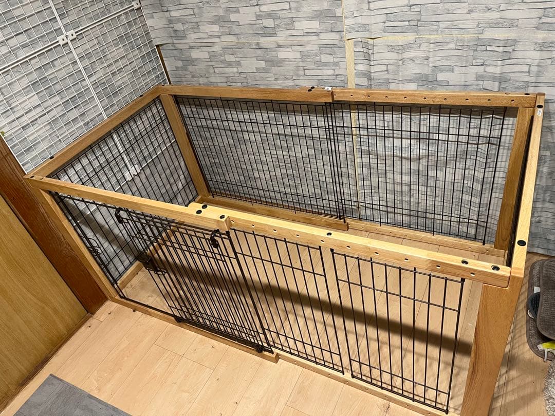 Richell 犬用ケージ 木製フレーム　中型犬　大型犬