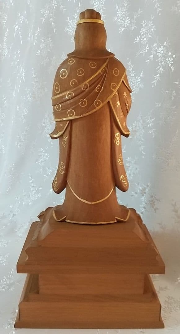 鬼子母神立像 天女形 訶梨帝母 子安 子授け 安産 守り神 木彫 仏像#507