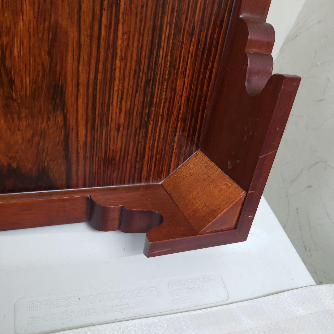 蔵出し特価　紫檀木製花台　花瓶スタンド 重ね脚C４８×３３×８cm箱付き