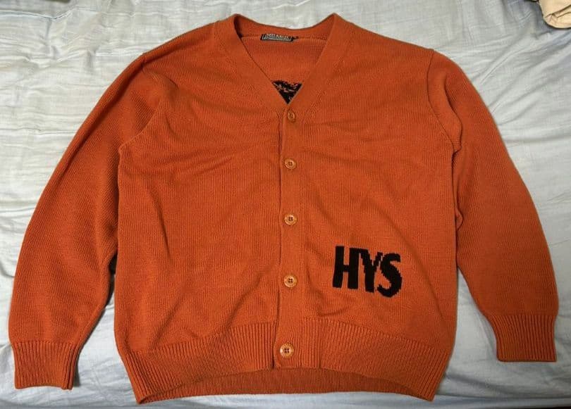 【超美品】HYSTERIC GLAMOUR　カーディガン　オレンジ　バナナガール