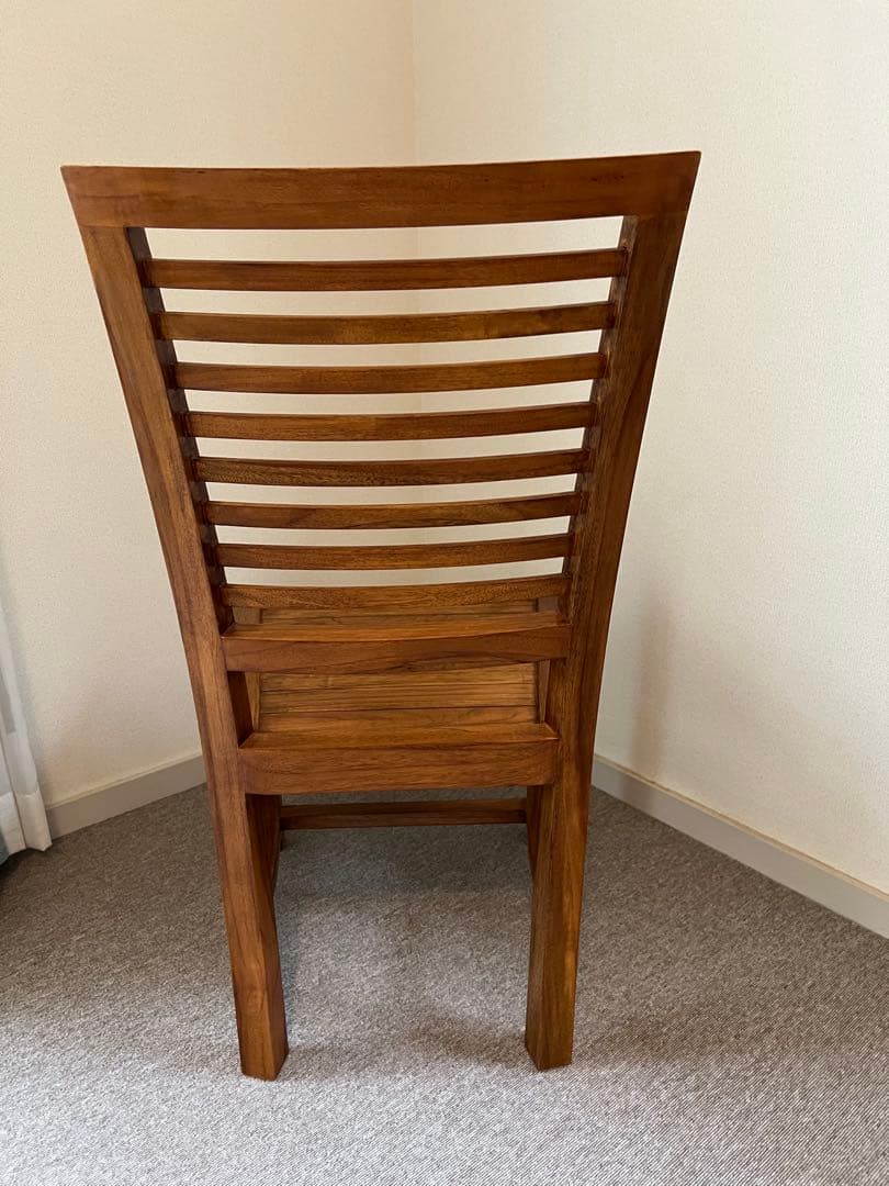 【あやちょ】①ダイニングチェア チーク 無垢材