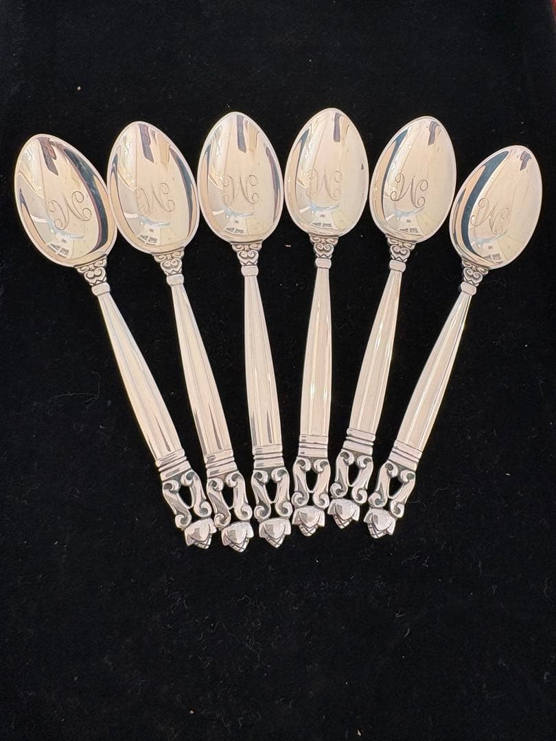 ジョージジェンセン　純銀　スプーンセット 6本入り