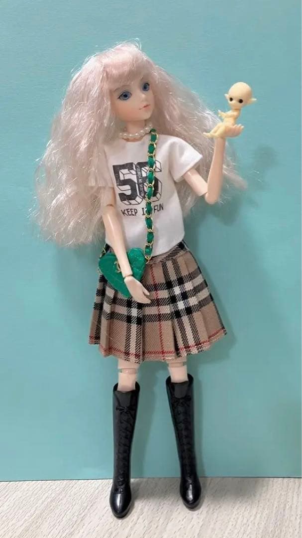 ★ハンドメイド★ ミニチュア ハート ポシェット ショルダーバッグ グリーン