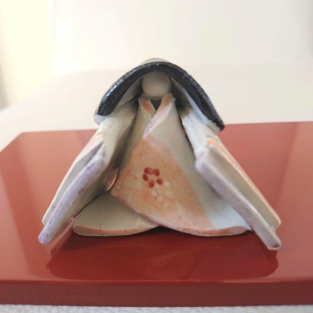 たち吉　陶器製　雛人形　屏風・台座付　ほら工房　浜田純子作　橘吉　ひな人形