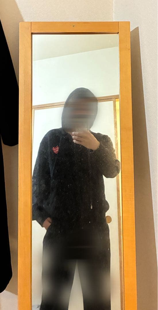 PLAY Comme des Garçons ダブルハートブラックパーカー