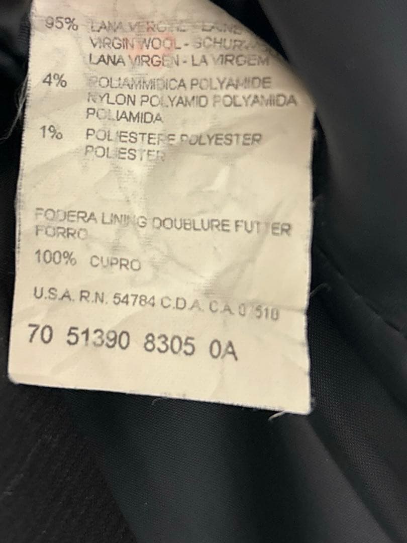 GIORGIO ARMANI ワンピース　バージンウール　ピンストライプ　黒