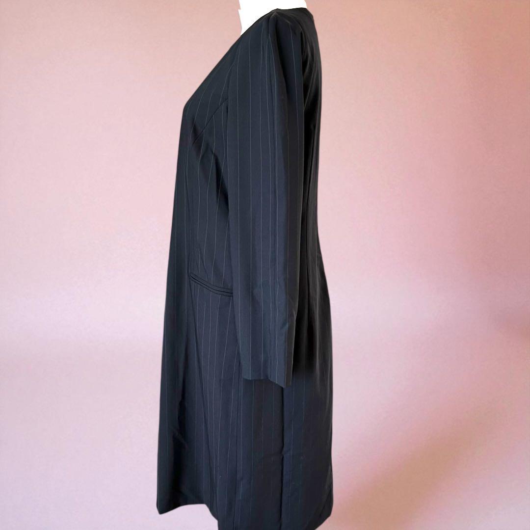 GIORGIO ARMANI ワンピース　バージンウール　ピンストライプ　黒