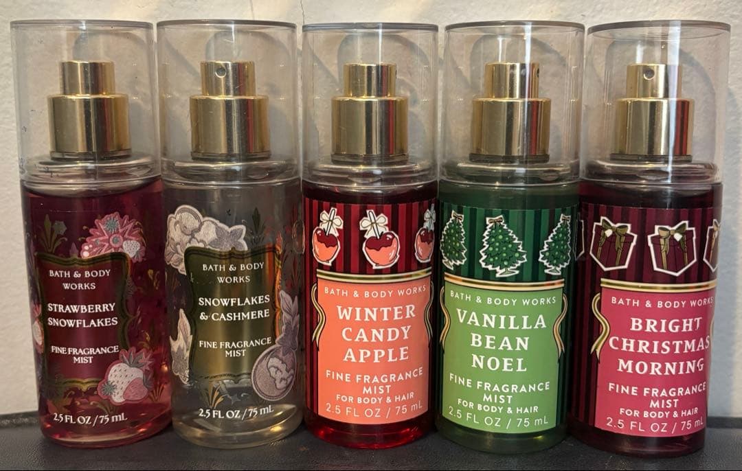 【Christmasセット】Bath&bodyworks フレグランスミスト５個