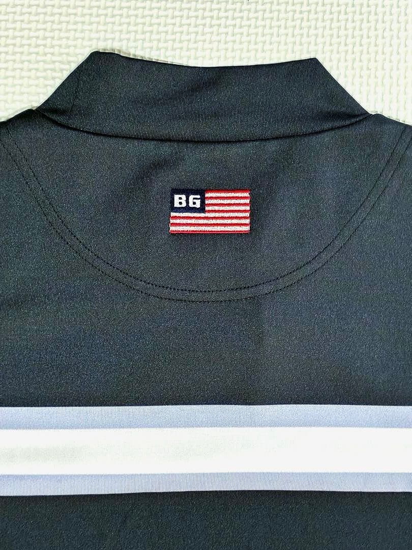 BRIEFING GOLF MARINE STRIPE HIGH NECK／L