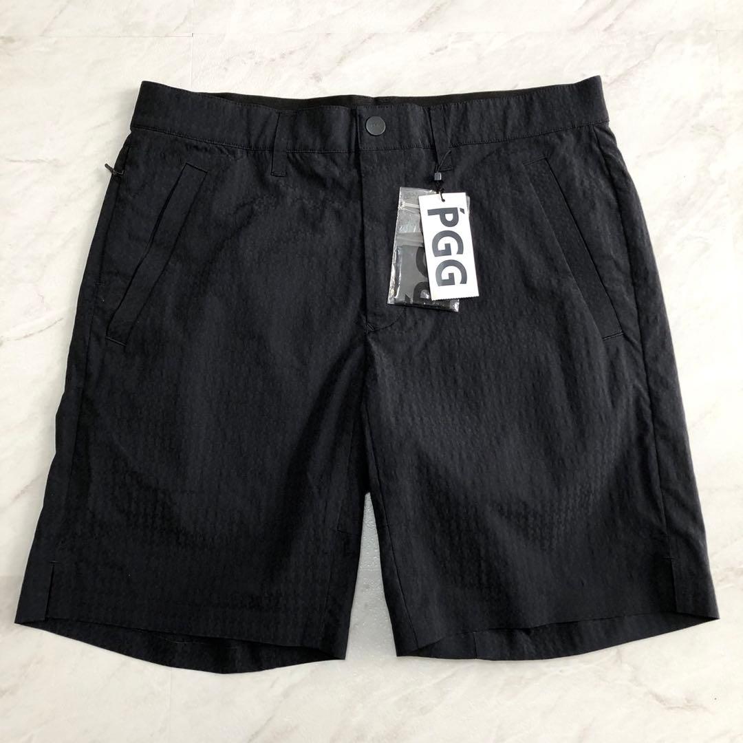【近年モデル 新品】PGG ショートパンツ 千鳥格子 ストレッチ 速乾 ネイビー