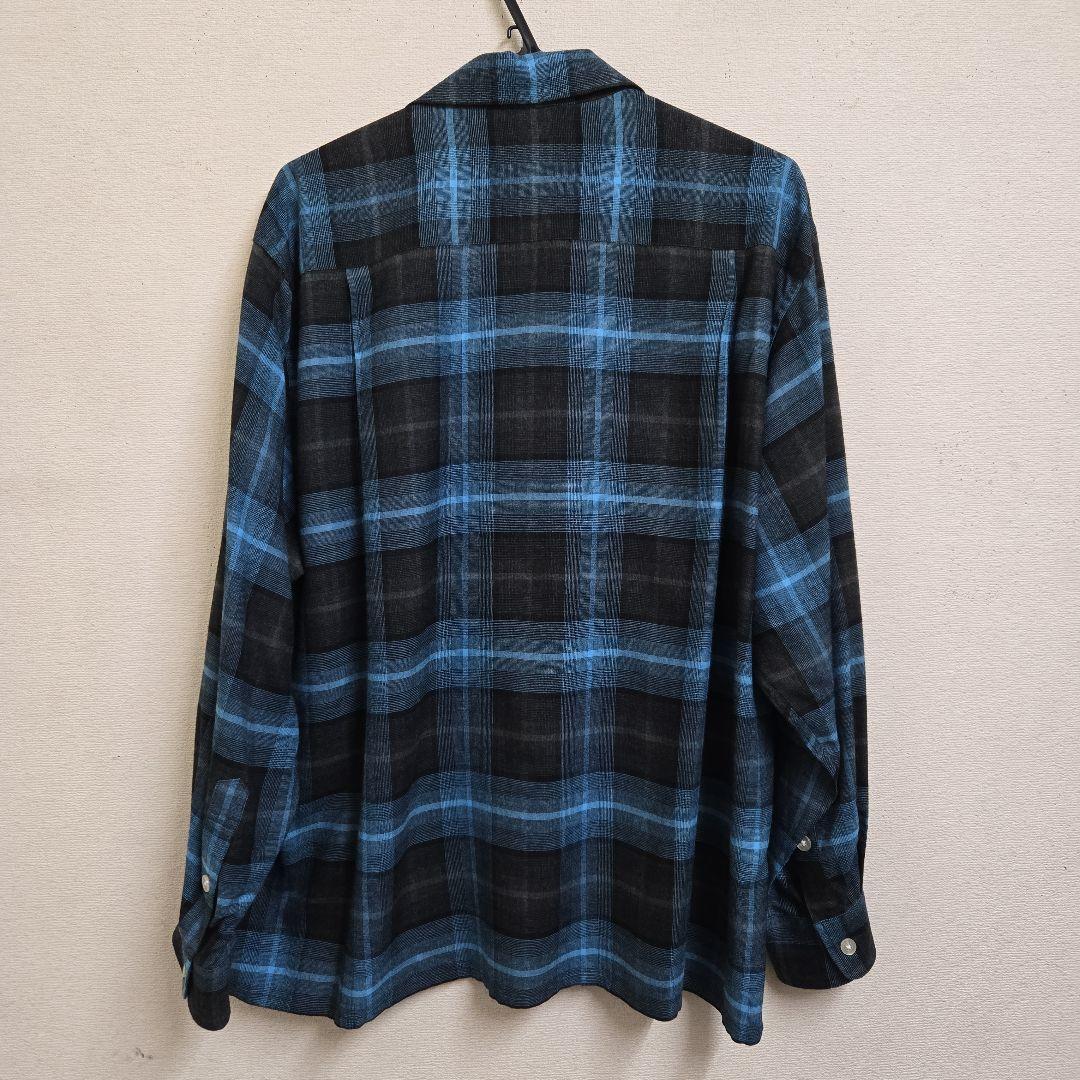 新品24FWワコマリアオンブレチェックシャツBLUE/L