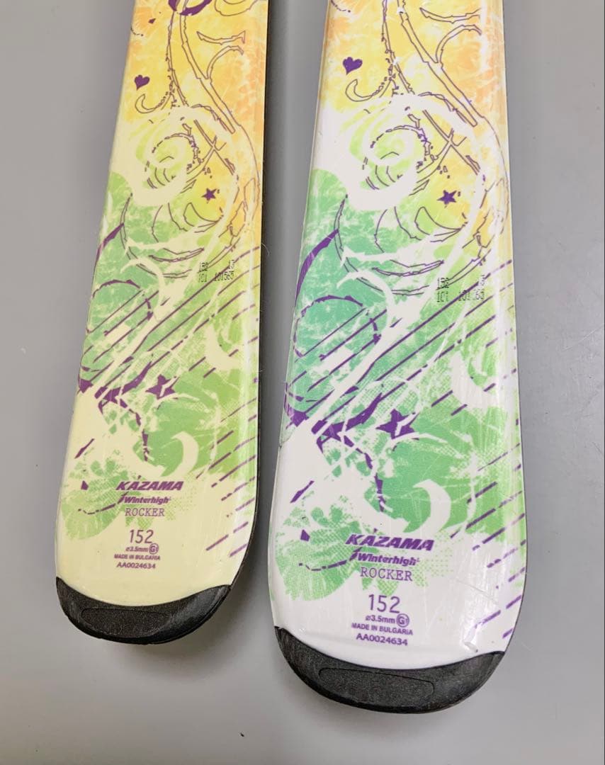 カービングスキー 4点セット　KAZAMA 板152cm／靴23.5cm