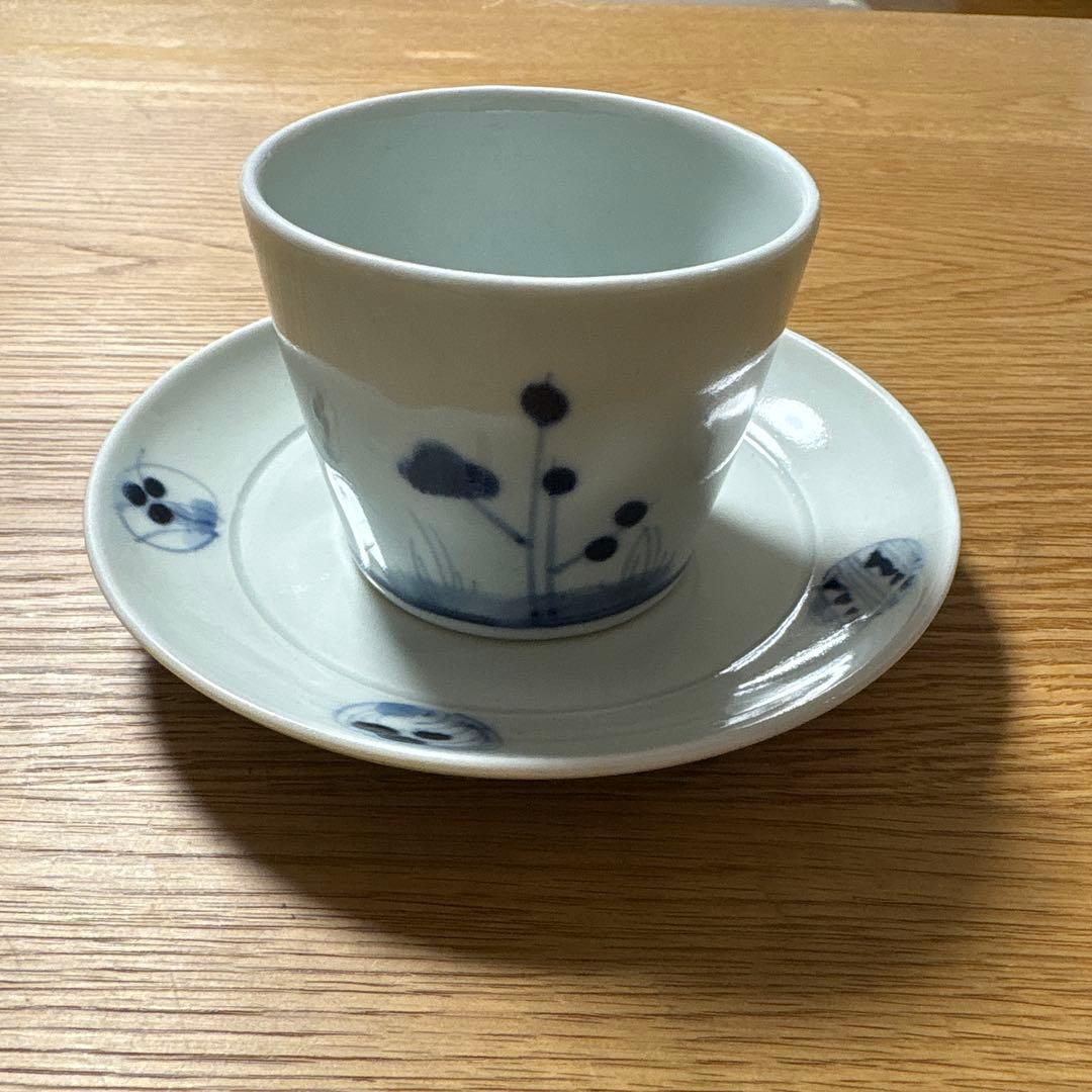 藤塚光男　染め付け蕎麦猪口　皿