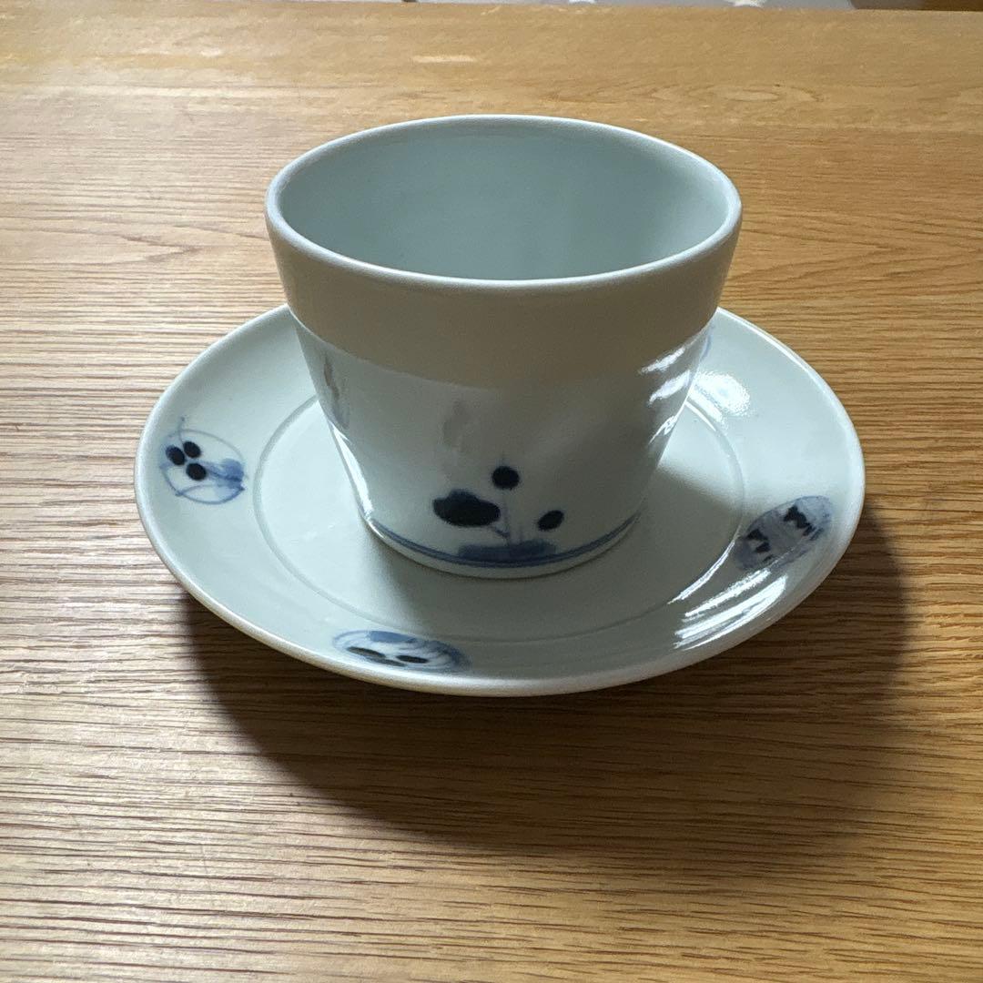 藤塚光男　染め付け蕎麦猪口　皿