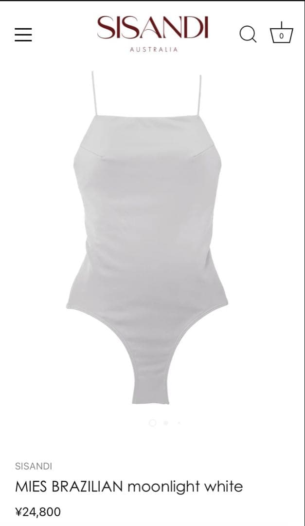 新品未使用SISANDI MIES BRAZILIAN whiteサイズ2