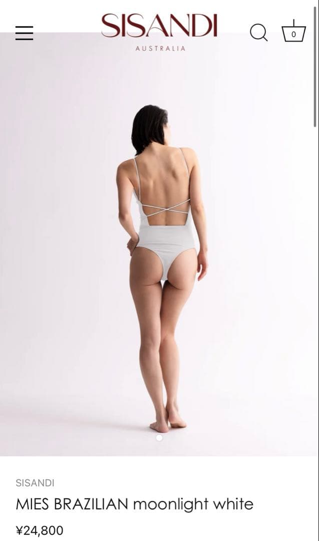 新品未使用SISANDI MIES BRAZILIAN whiteサイズ2