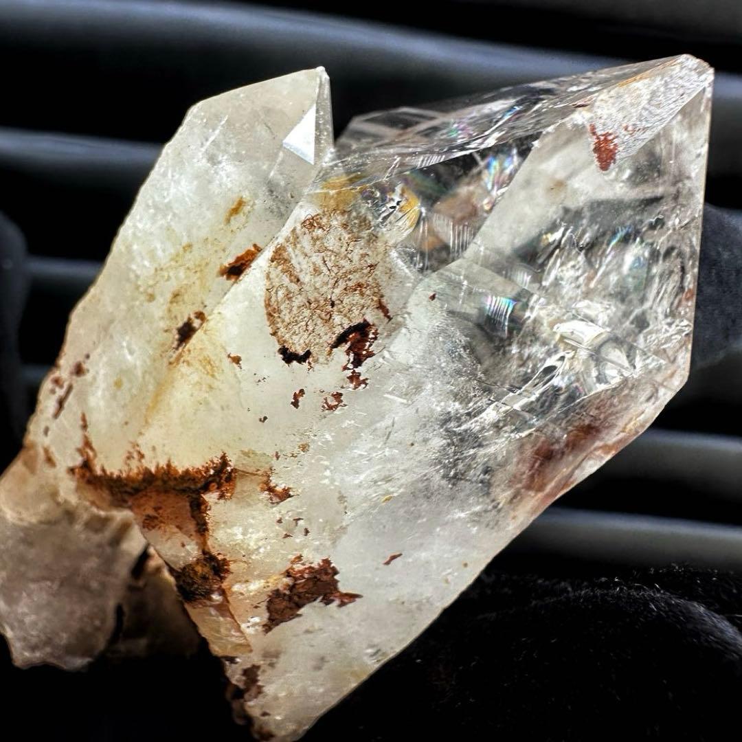 高透明度❗️レインボー☆コロンビアレムリアンシード クリスタル ポイントA1549