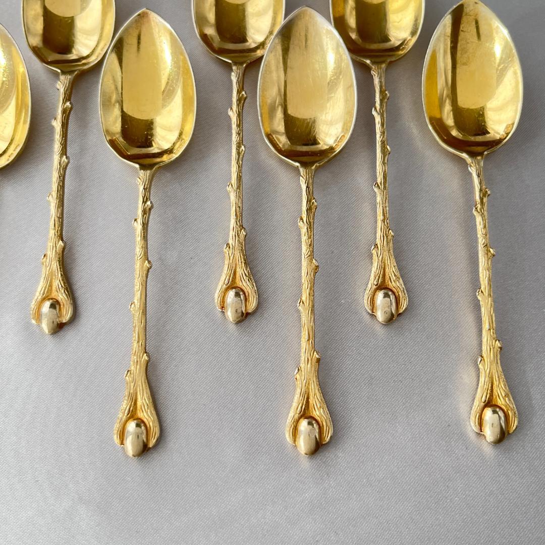 【仏蘭西】デミタススプーン 11本【シルバープレート】 10.5cm