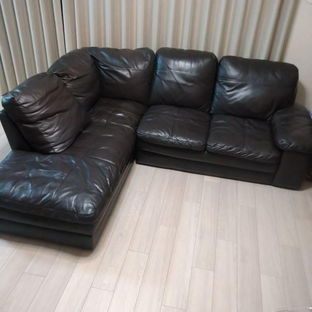 あと2/2　ニトリ カウチコーナーソファ　ブラウン