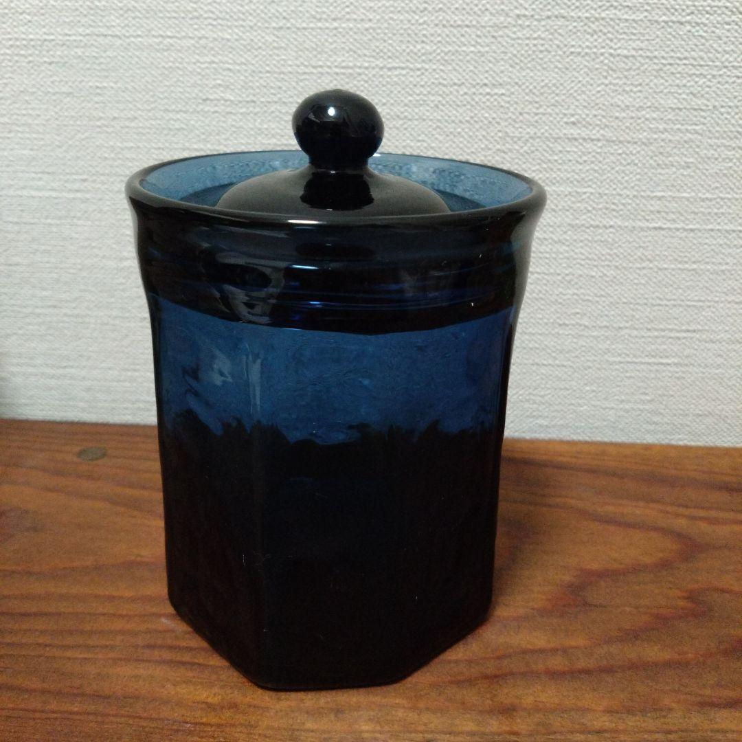 民芸　ガラス　キャニスター　ポッド