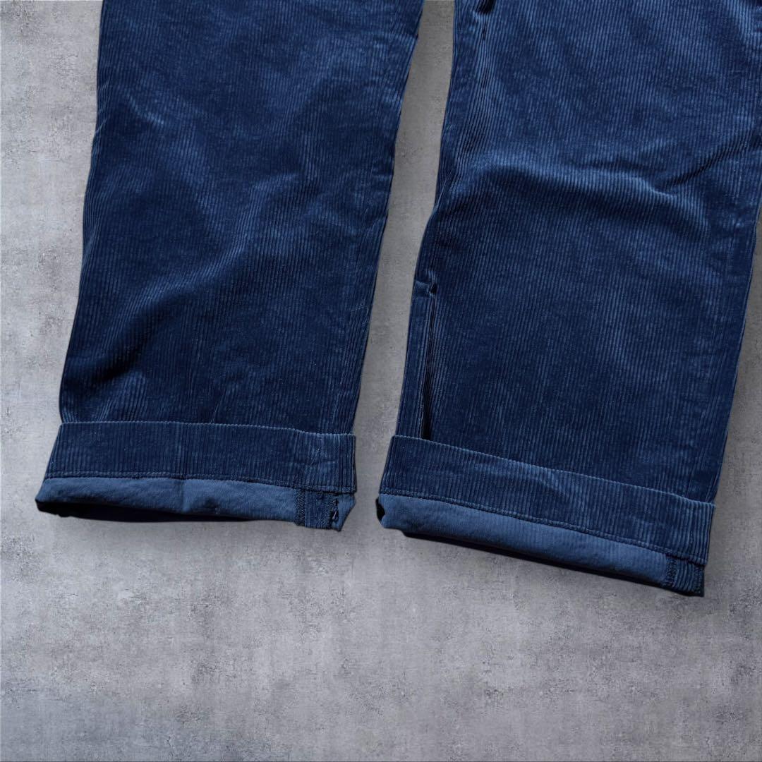 2111 美品ポロラルフローレンコーデュロイパンツ太畝クラシックフィット古着濃紺