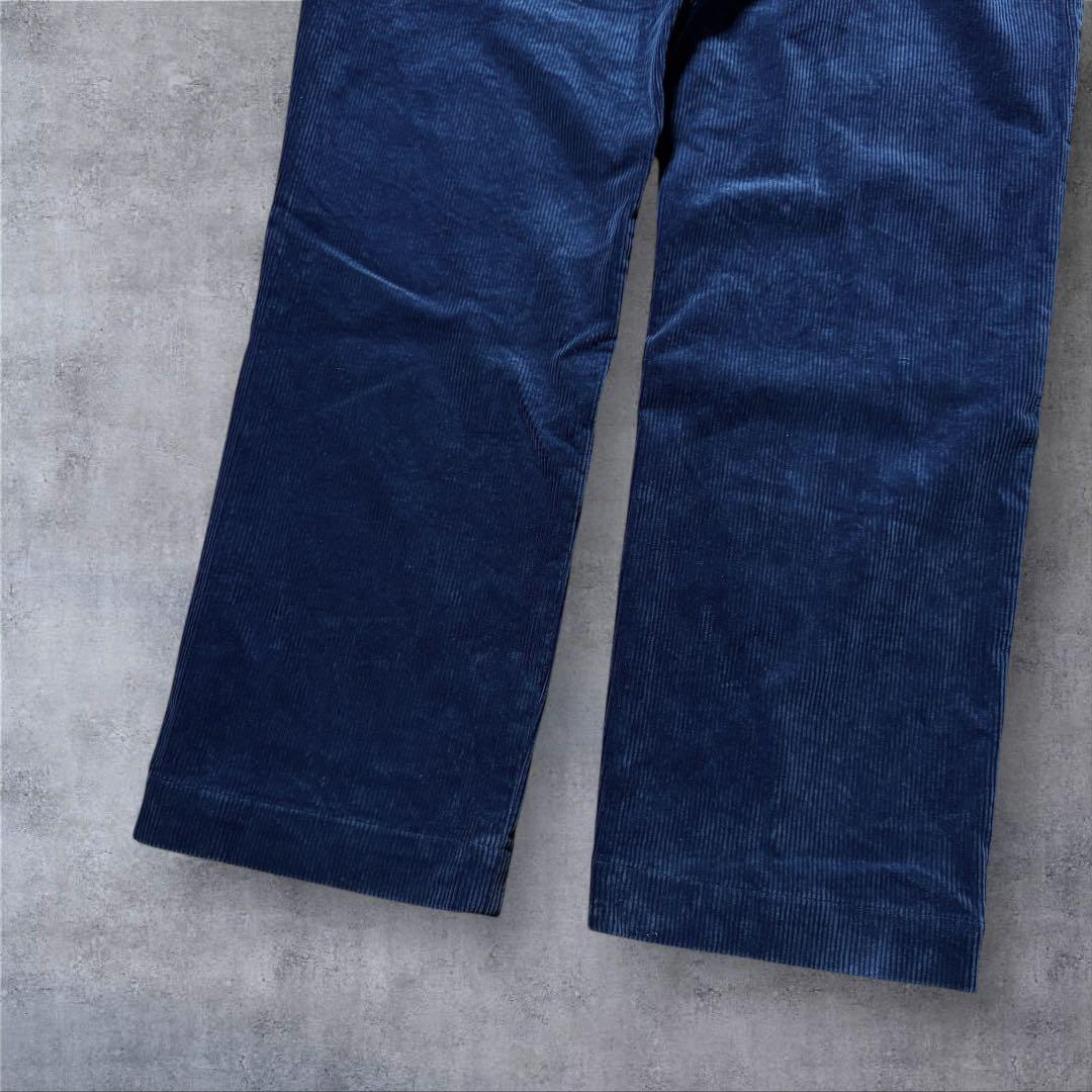 2111 美品ポロラルフローレンコーデュロイパンツ太畝クラシックフィット古着濃紺