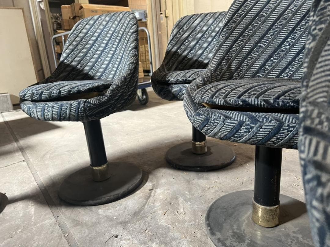 中古品 カウンターチェア 5台セット 回転式 業務用 店舗家具 群馬 低め