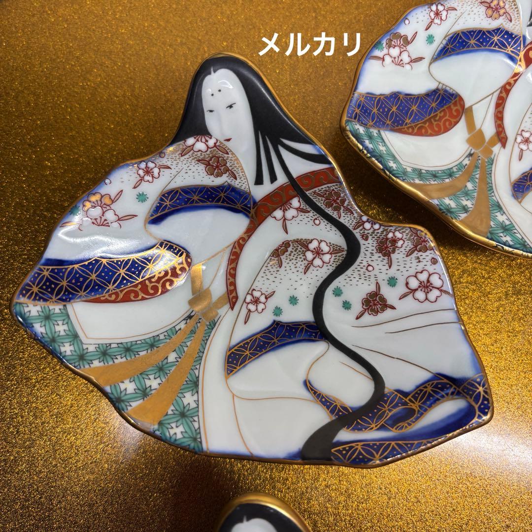 賞美堂　其泉　姫皿　『お姫さま』　絵皿　小皿　5枚　1セット　ひなまつり