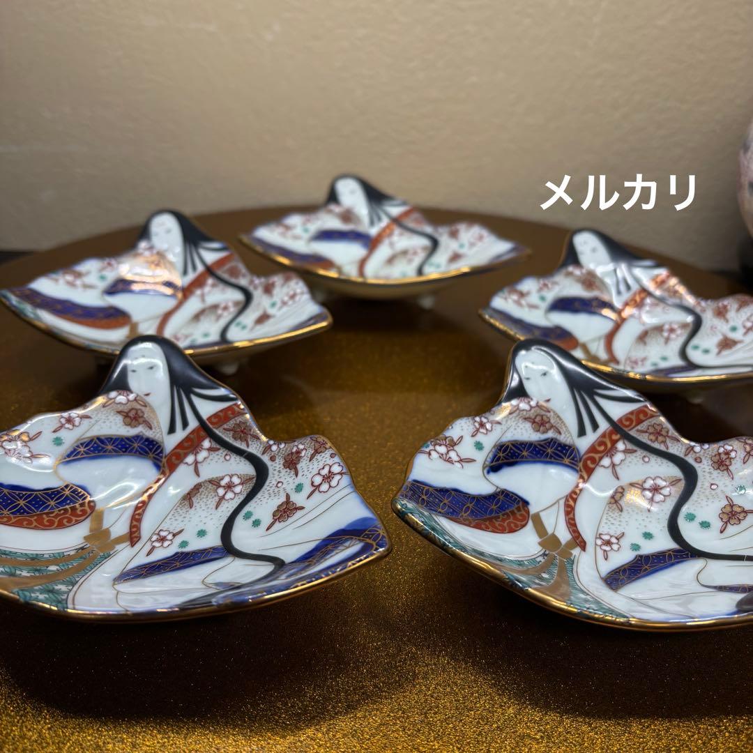 賞美堂　其泉　姫皿　『お姫さま』　絵皿　小皿　5枚　1セット　ひなまつり