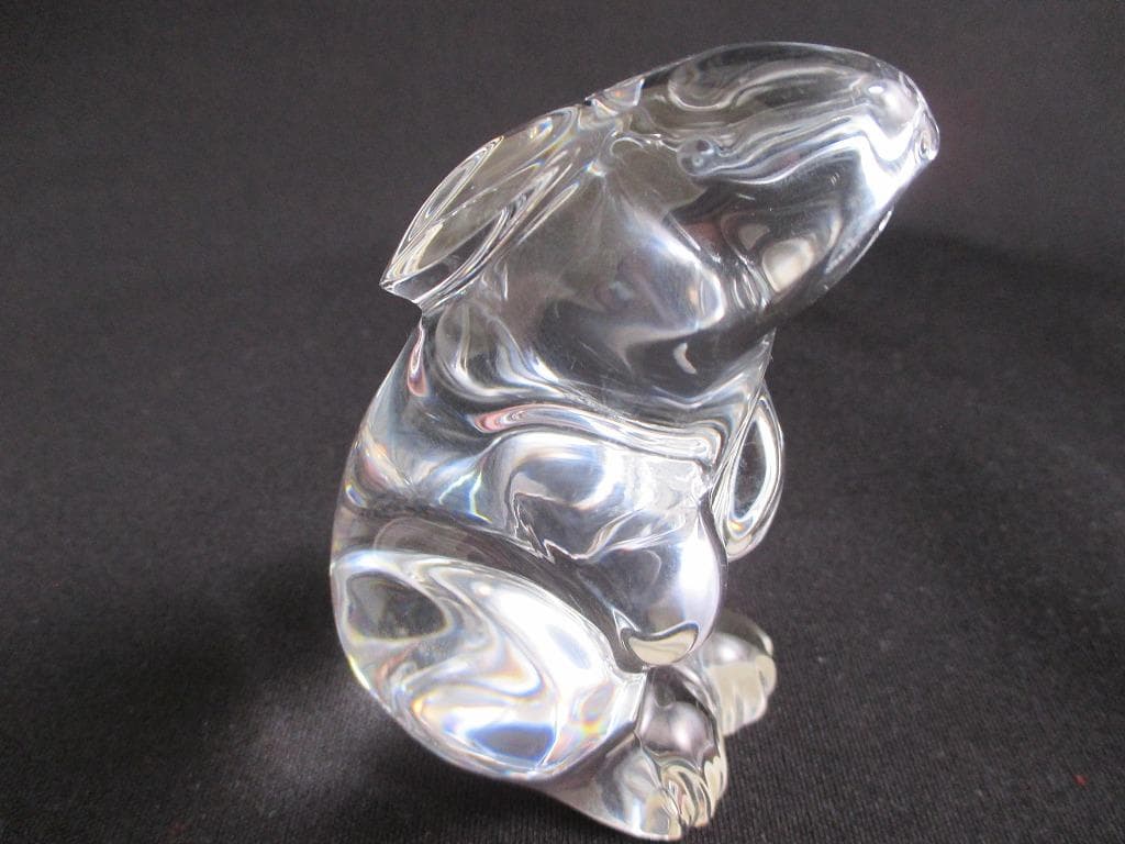 Baccarat バカラ　クリスタル　フィギュリン　兎 　ウサギ　置物　美品