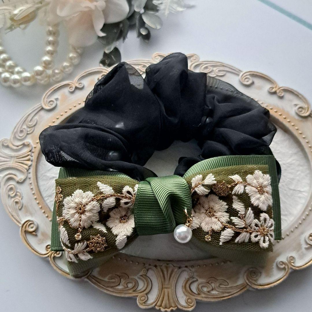 紅茶 様お取引中⭐3037⭐❣️大人可愛い華やかアクセ❣️オリジナル✴インド刺繍