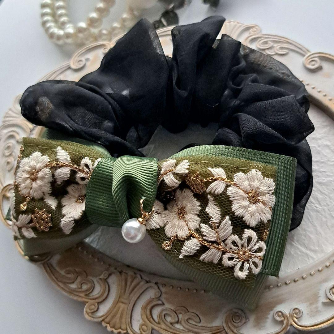 紅茶 様お取引中⭐3037⭐❣️大人可愛い華やかアクセ❣️オリジナル✴インド刺繍