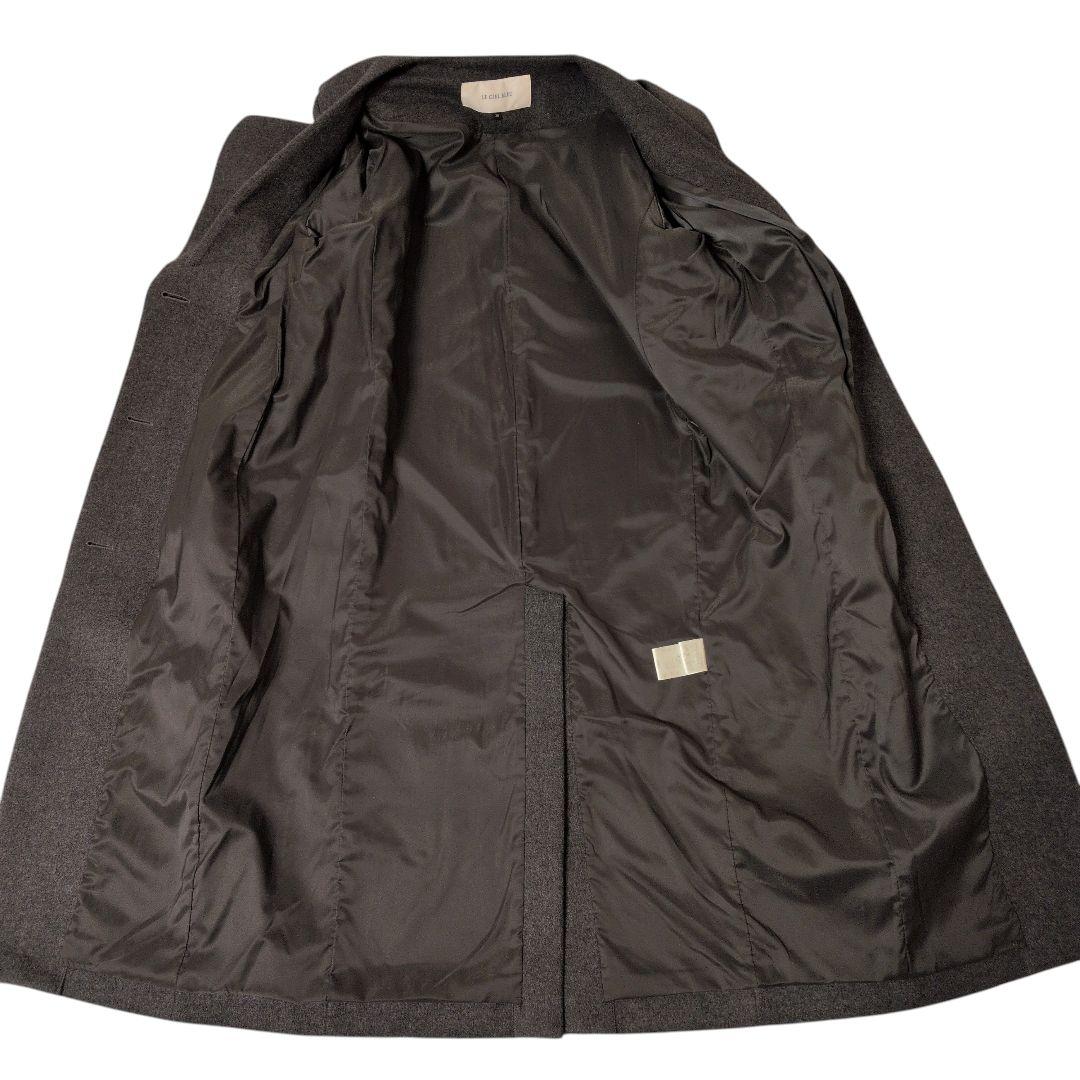 ルシェルブルー　ウールビーバーロングコート　チェスター　ダブルカラー　大きめ