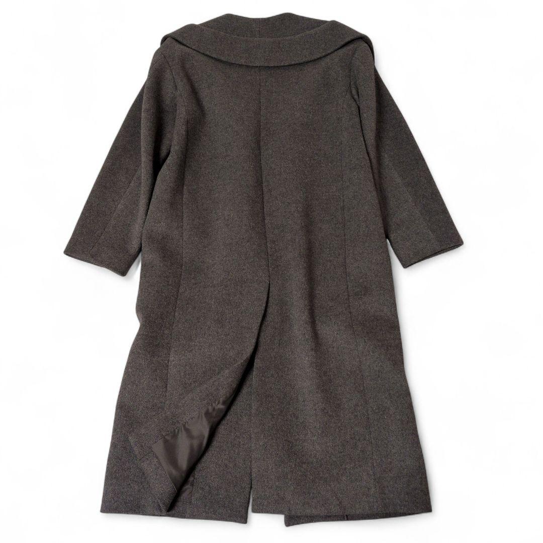 ルシェルブルー　ウールビーバーロングコート　チェスター　ダブルカラー　大きめ